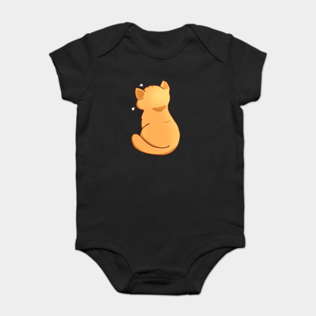 Kawaii Angry Cat from the backside, Cat Lover Baby Bodysuit by logiamerch